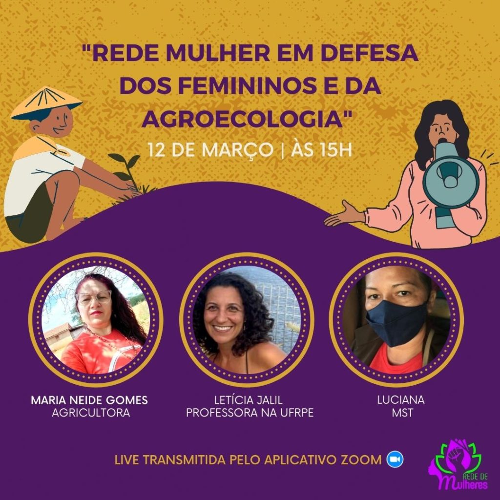 Rede Mulher da Bahia realiza live em defesa dos Feminismos e da Agroecologia