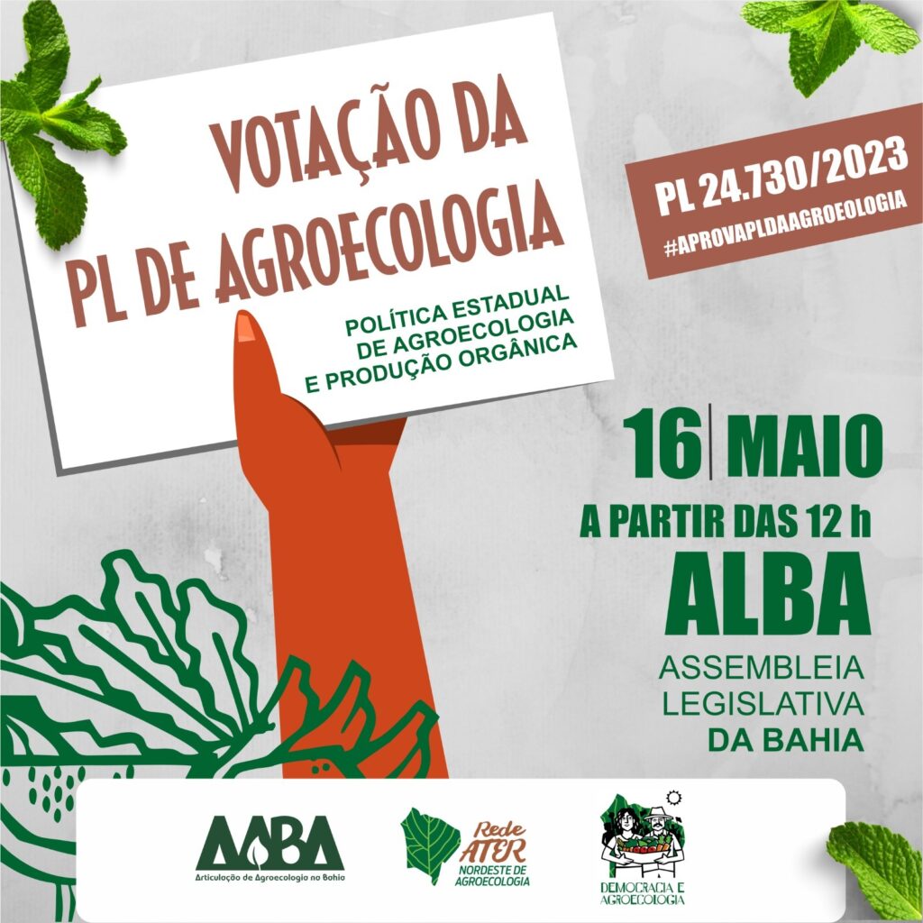 DIA HISTÓRICO! ALBA vota Projeto de Lei que institui a Política Estadual de Agroecologia e Produção de Orgânicos da Bahia